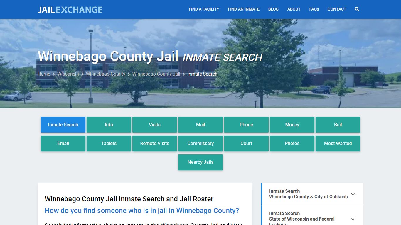 Winnebago County Jail Inmate Search - Jail Exchange